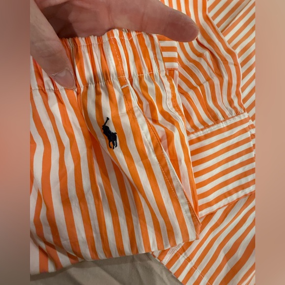 Polo by Ralph Lauren Orange and White Striped Women's Pajama Set - Picture 5 of 16